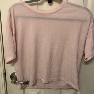 pink crop top